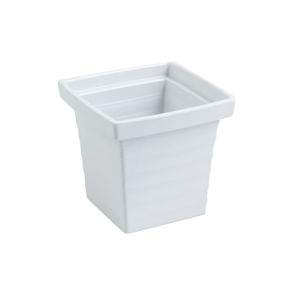017-53108WH 24 oz Square Melamine Serving Bowl, White