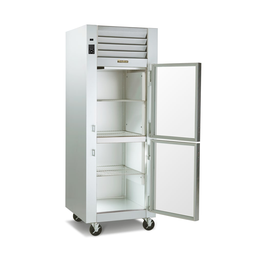 206-G11001 30" One Section Reach In Refrigerator, 2 Left Hinge Glass Doors, 115v