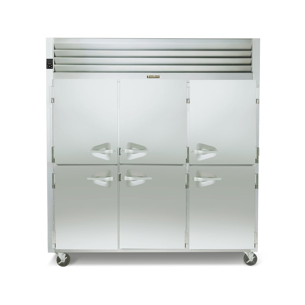 206-G31300 76 3/8" Dealer's Choice Three Section Reach In Freezer, 6 Left/Right Hinge S...