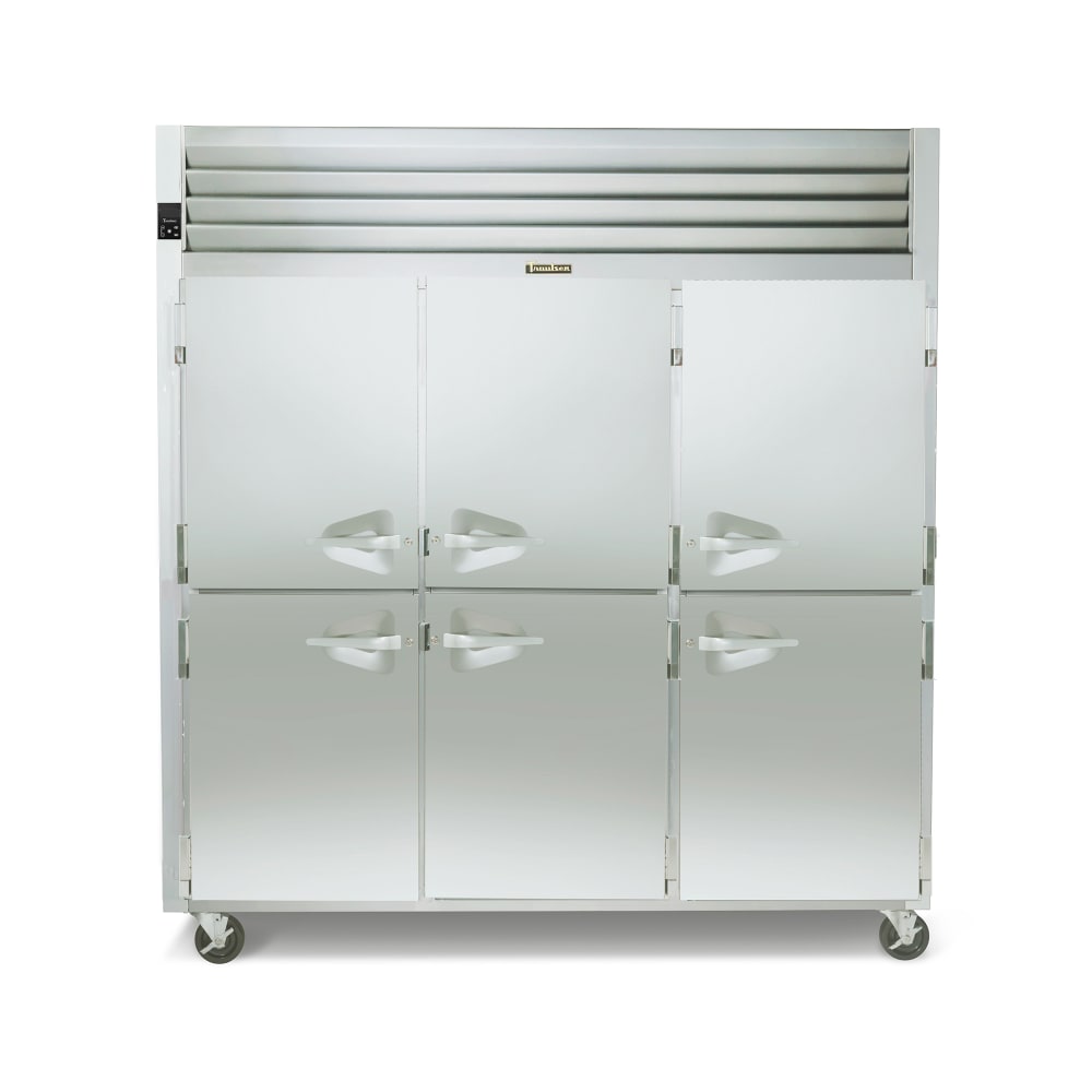 206-G30002 76" Three Section Reach In Refrigerator, (6) Right Hinge Solid Doors, 115v