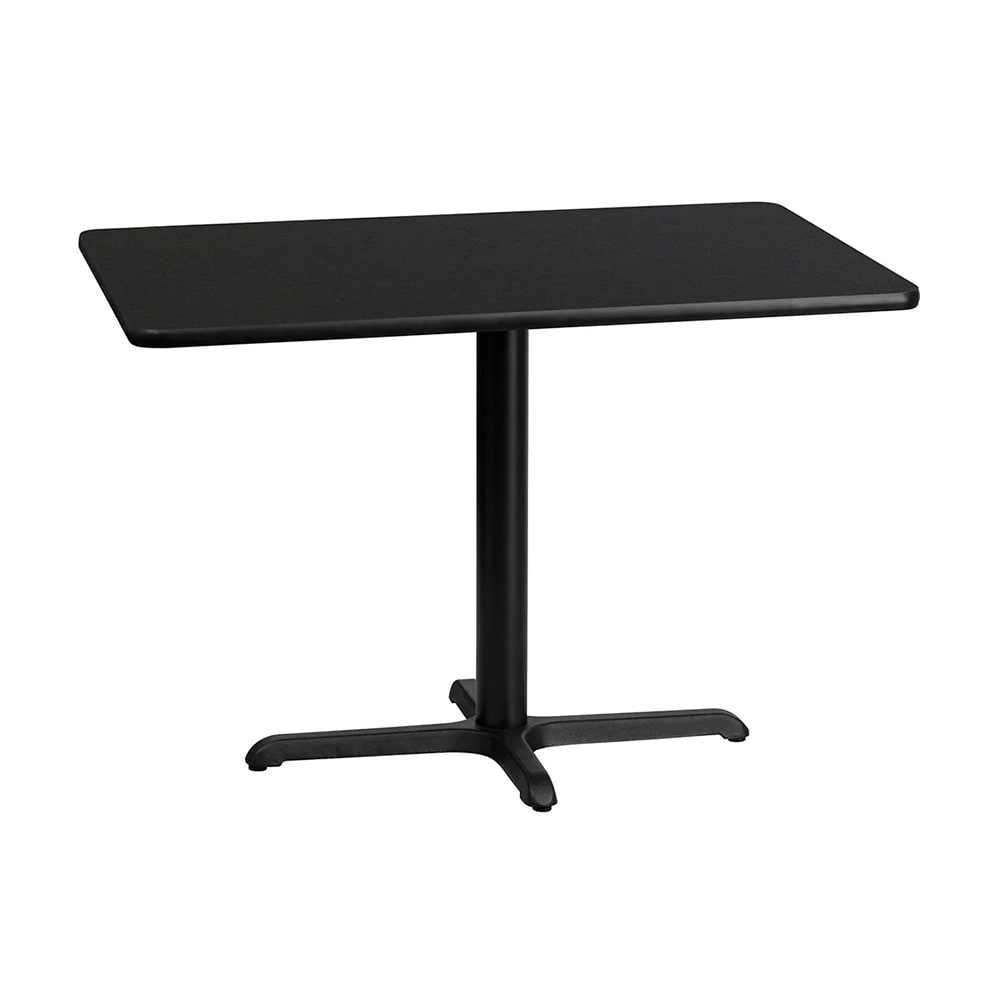 999-M137 Rectangular Dining Height Table w/ Black Laminate Top - 42"W x 30"D, Cast Iron...