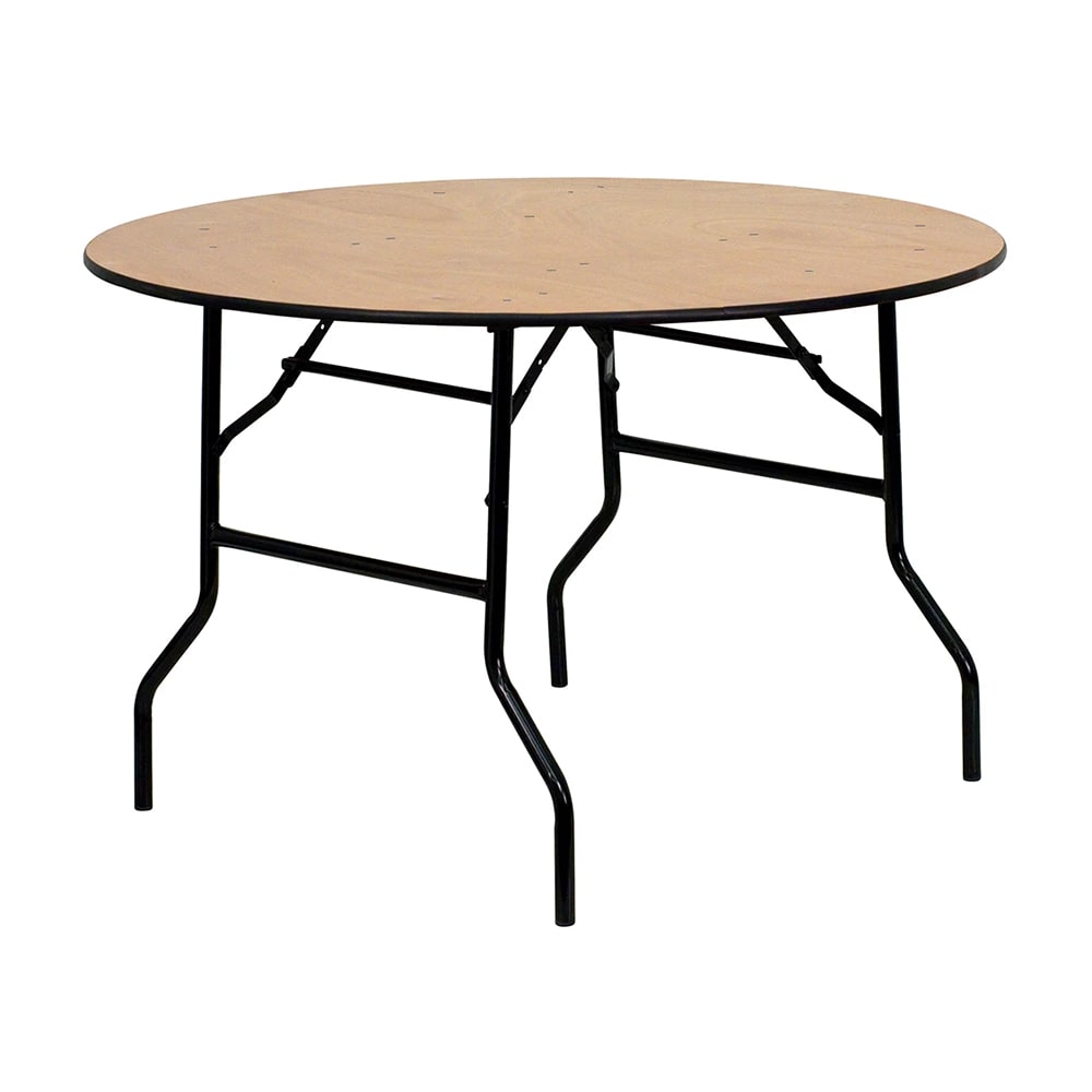 999-M121 48" x 30 1/4"H Round Banquet Table w/ Plywood Top - Folding