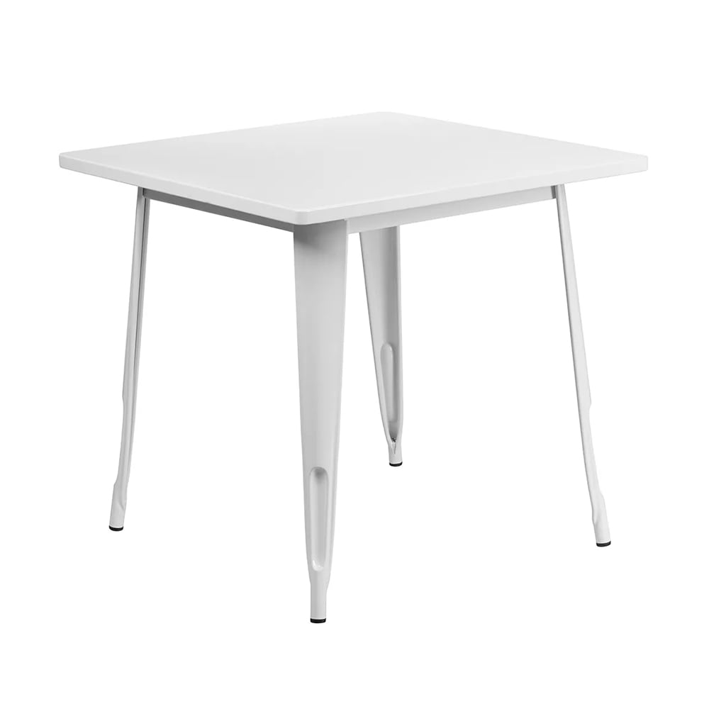 999-M182 31 1/2" Square Dining Height Table - Steel, White