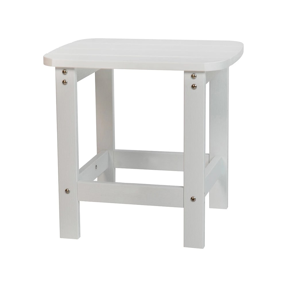 999-M222 Rectangular Side Table - Adirondack Style, 18 3/4" x 15", White Polystyrene Re...