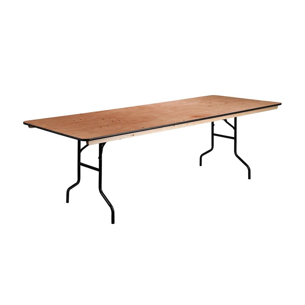 999-M166 Rectangular Folding Banquet Table w/ Hardwood Top - 96"W x 36"D x 30"H