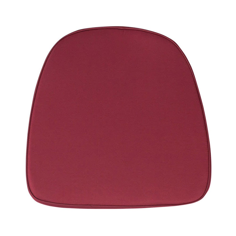 999-M069 16" Chair Cushion w/ Hook & Loop Fasteners - 1 3/4" Thick, Polyester, Burg...