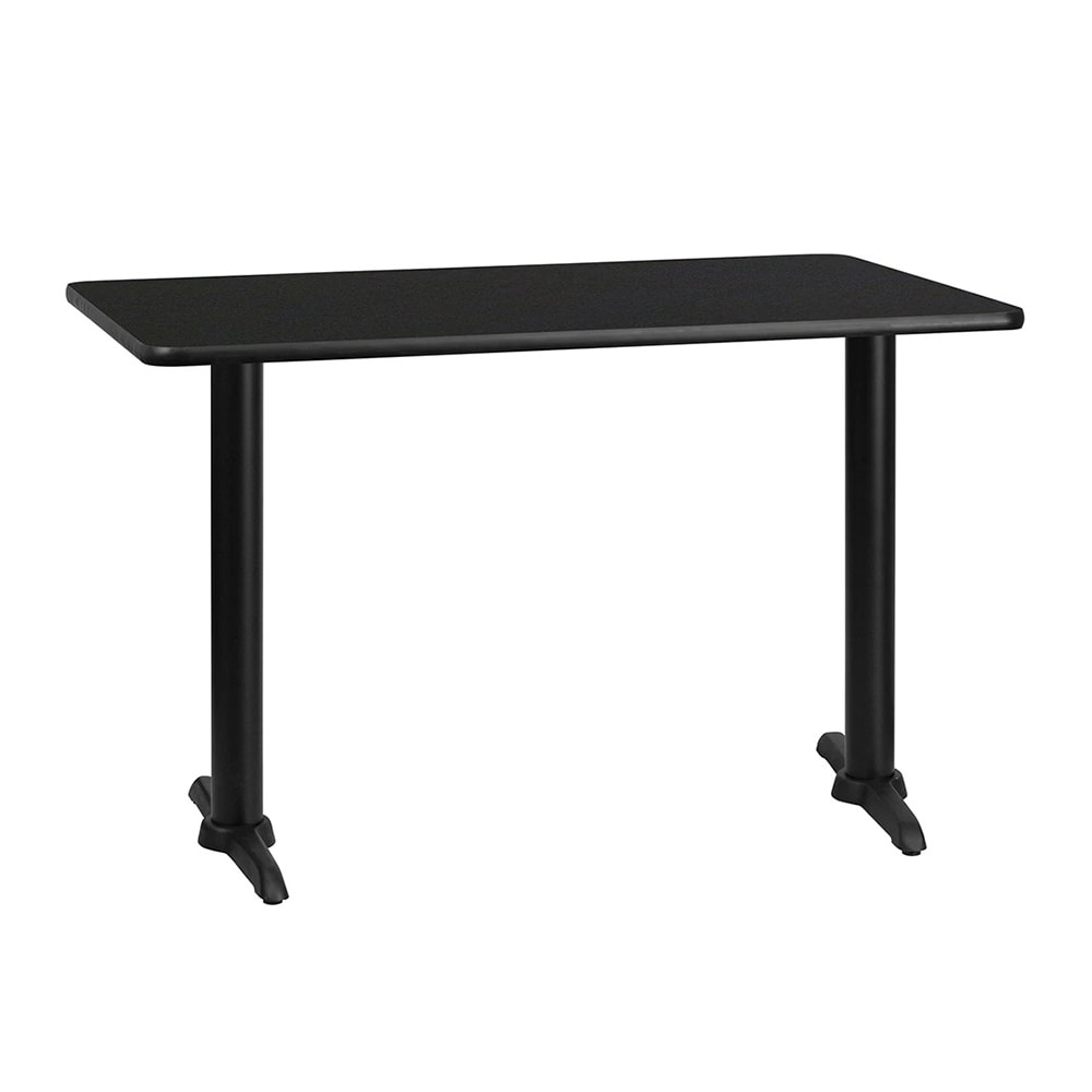 999-M247 Rectangular Dining Height Table - 48"W x 30"D, Powder Coated Cast Iron Base w/...
