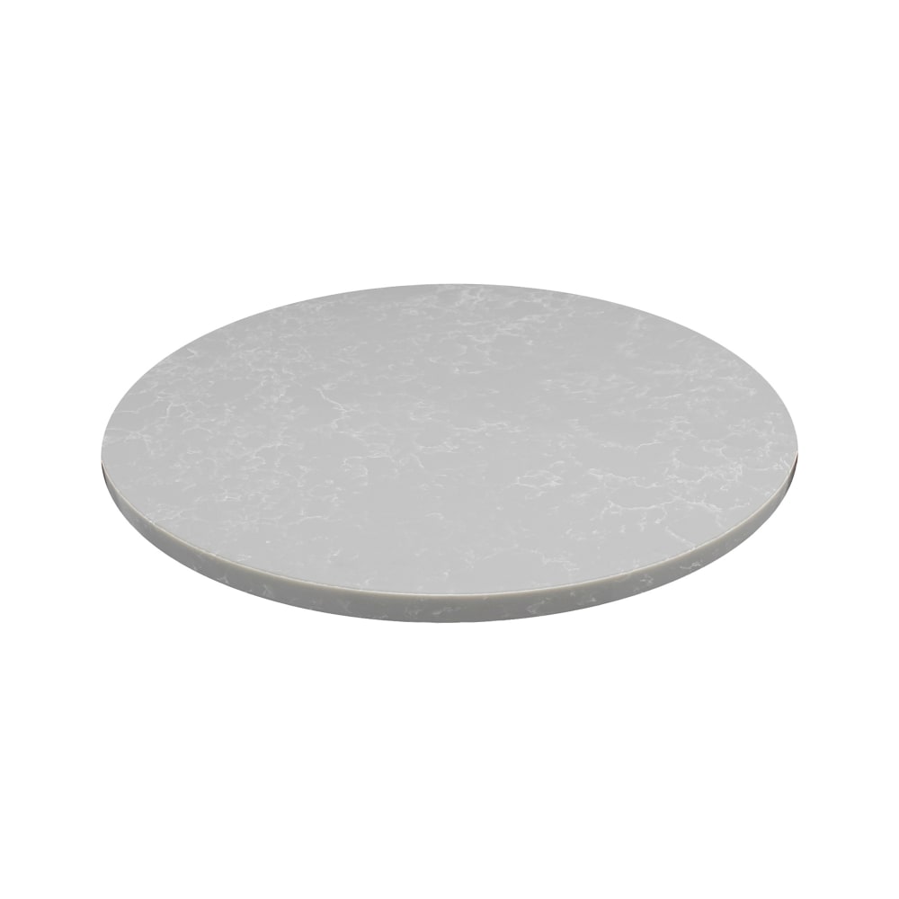 628-Q41530RD 30" Round Quartz Table Top, Nebula Gray