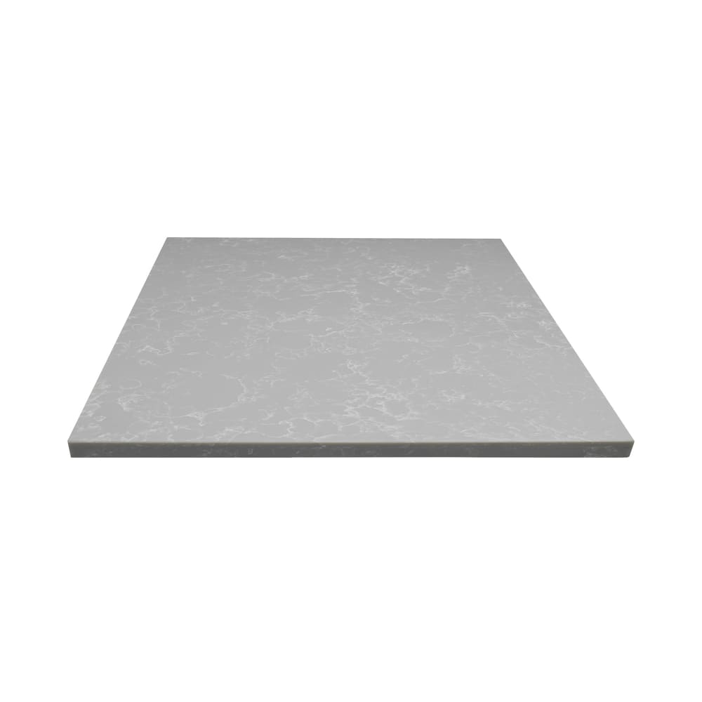 628-Q41536X36 36" Square Quartz Table Top, Nebula Gray