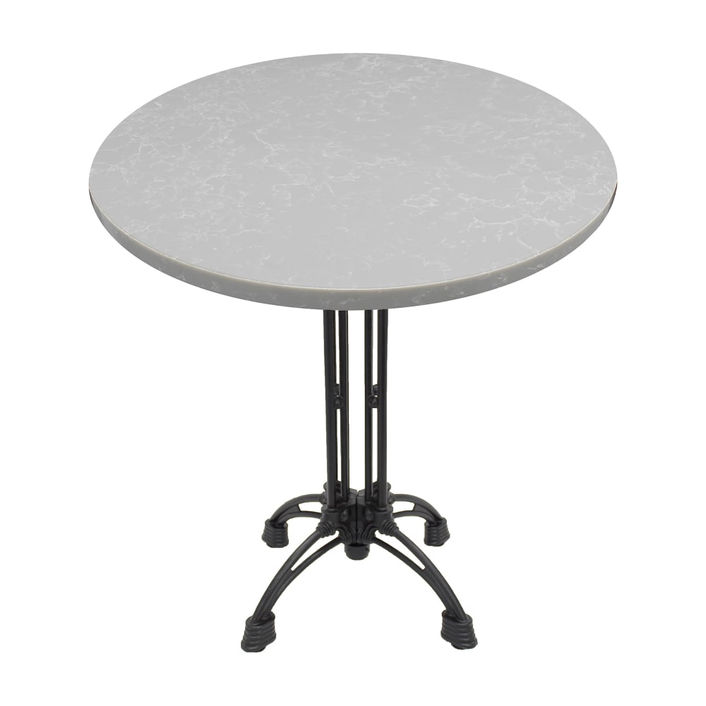 628-Q41536RD 36" Round Quartz Table Top, Nebula Gray