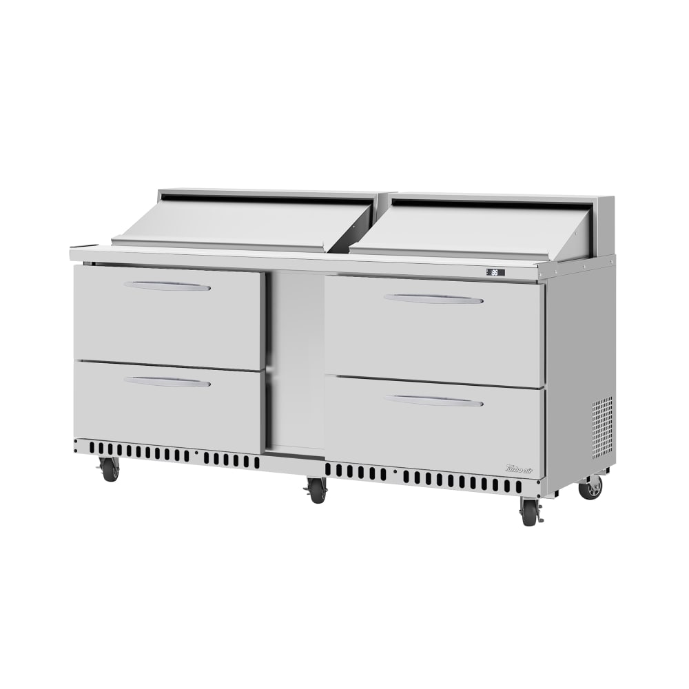 083-PST72D4FBN 72 5/8" PRO Series Mega Top Sandwich/Salad Prep Table w/ Refrigerated Base, 1...