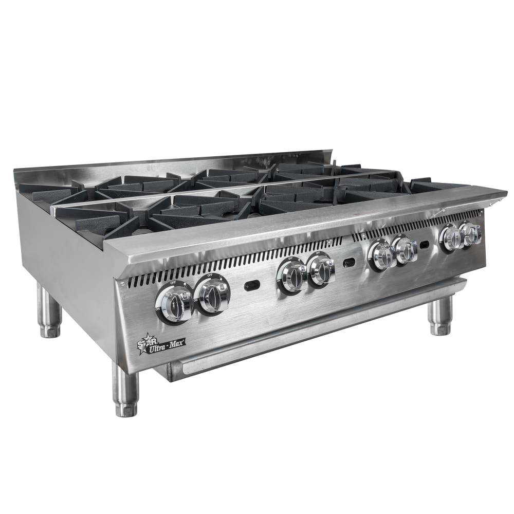 062-808HANG 48" Gas Hotplate w/ (8) Burners & Manual Controls, Convertible