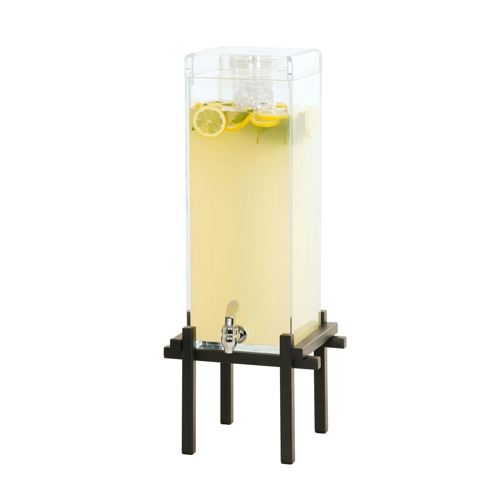 151-1132313 3 gal Beverage Dispenser w/ Ice Tube - Plastic Container, Black Base