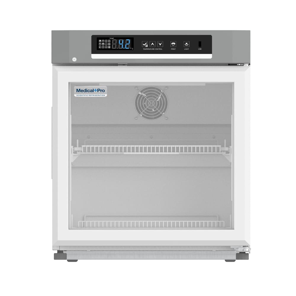 338-MPU2RGHC 21 3/10" Undercounter Medical Refrigerator w/ Glass Door - Temperature Alarm, 1...