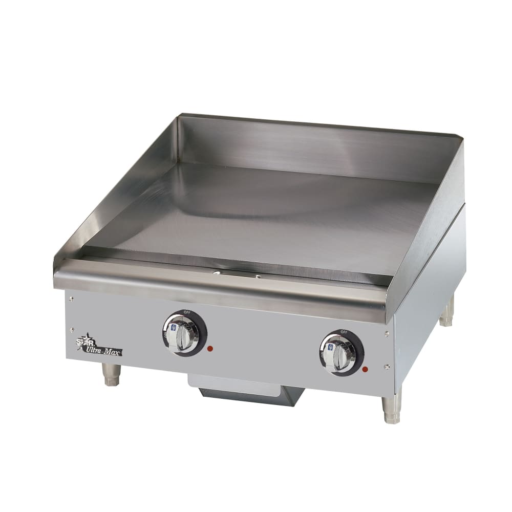 062-724TA240 24" Ultra-Max® Electric Griddle w/ Thermostatic Controls - 1" Steel Plate,...