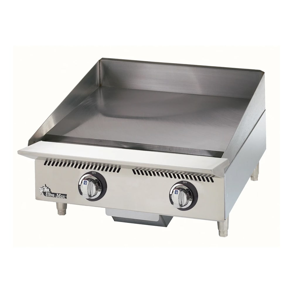 062-824MALP 24" Ultra-Max® Gas Griddle w/ Manual Controls - 1" Steel Plate, Liquid Prop...