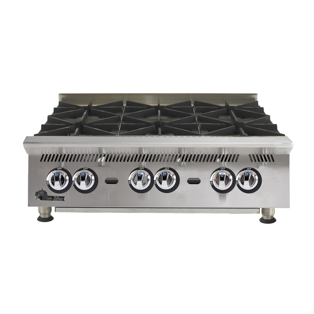 062-808HALP 48" Ultra-Max® Gas Hotplate w/ (8) Burners & Manual Controls, Liquid Propane