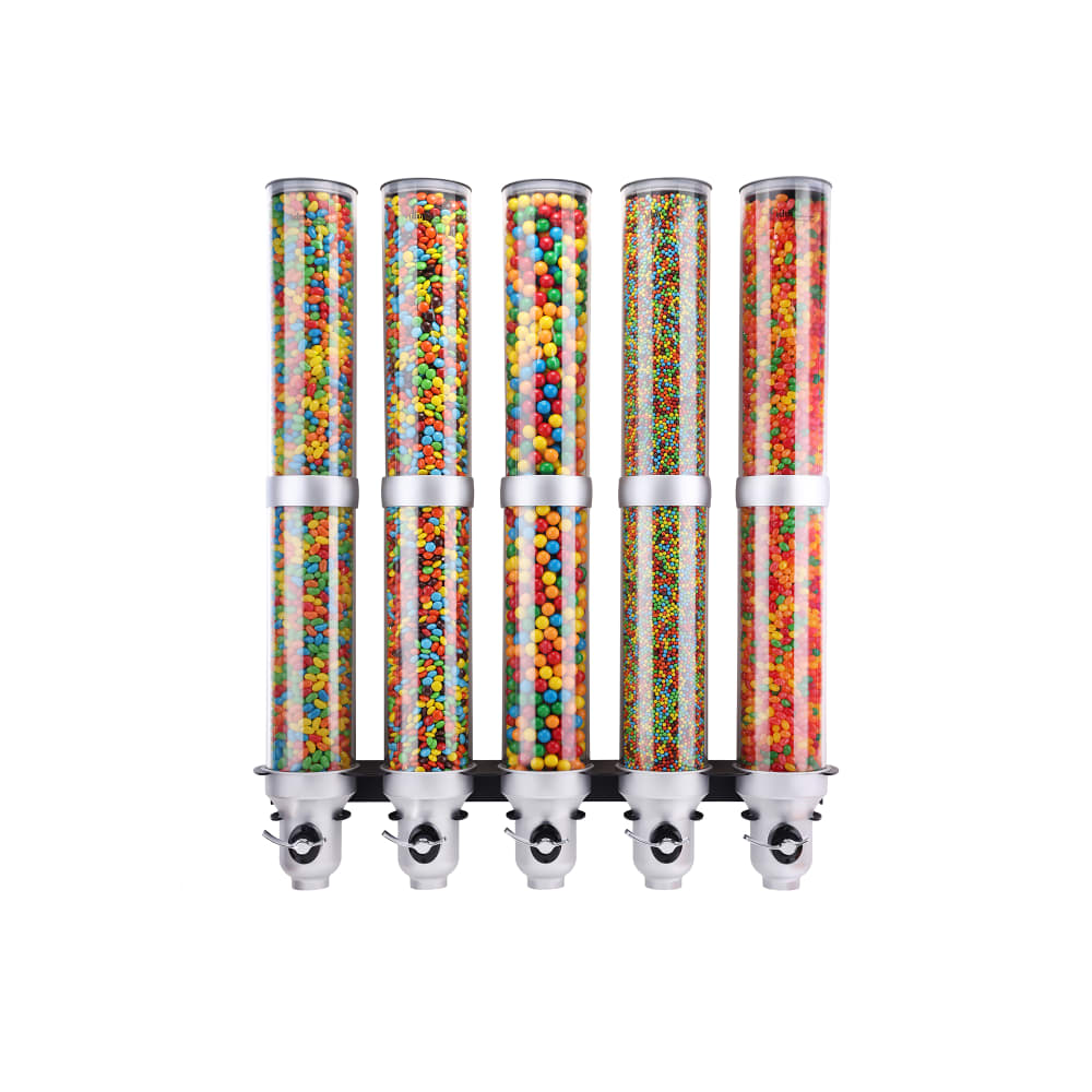 151-3618539FF Wall-Mount Cereal Dispenser, (5) 9 liter Hoppers