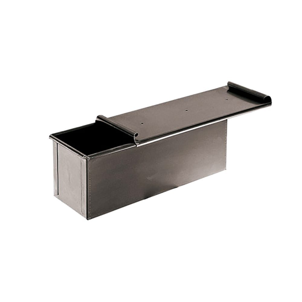 095-4174840 Loaf Bread Pan w/ Sliding Lid - 15 3/4" x 4" x 4", Blue Steel