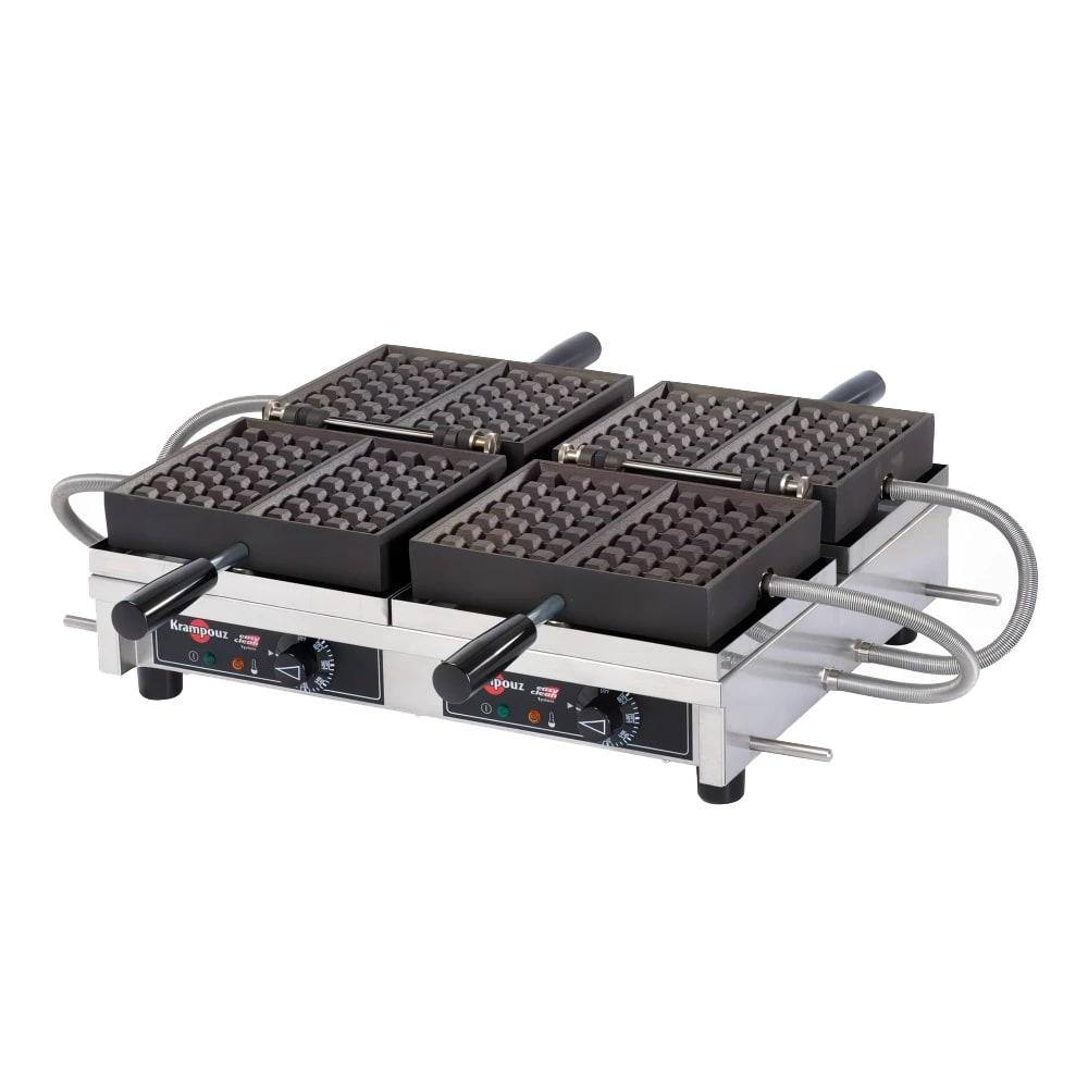 027-WECCHBAT Double Liege Waffle Maker w/ Cast Steel Grids, 3600W