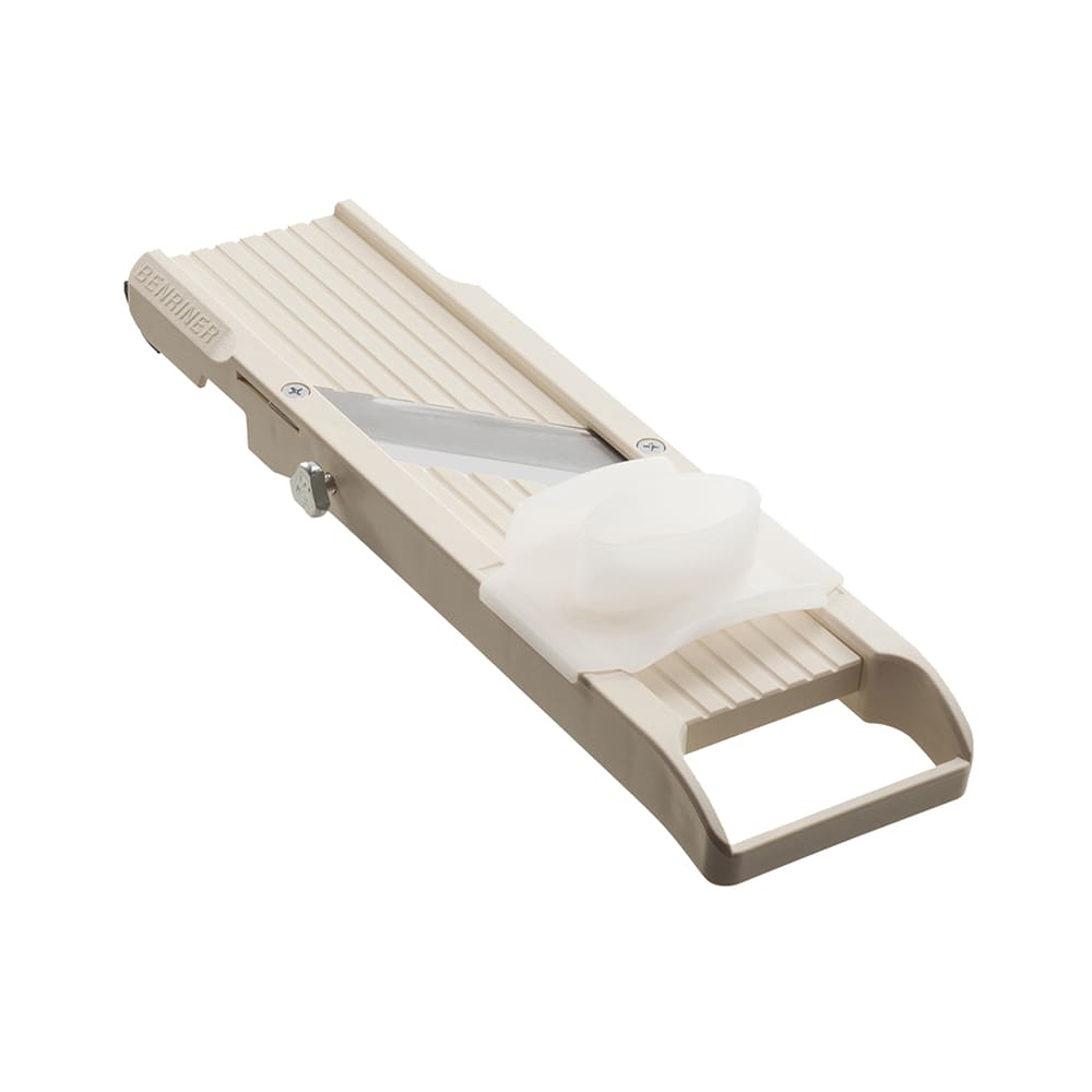 330-BN9 Japanese Kitchen Mandoline Slicer w/ (3) Stainless Steel Blades - ABS Plastic, Beige