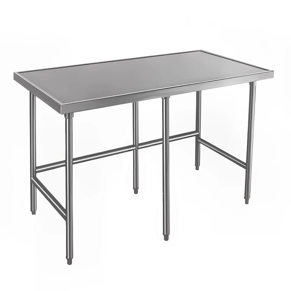 009-TVLG2410 120" 14 ga Work Table w/ Open Base & 304 Series Stainless Marine Top