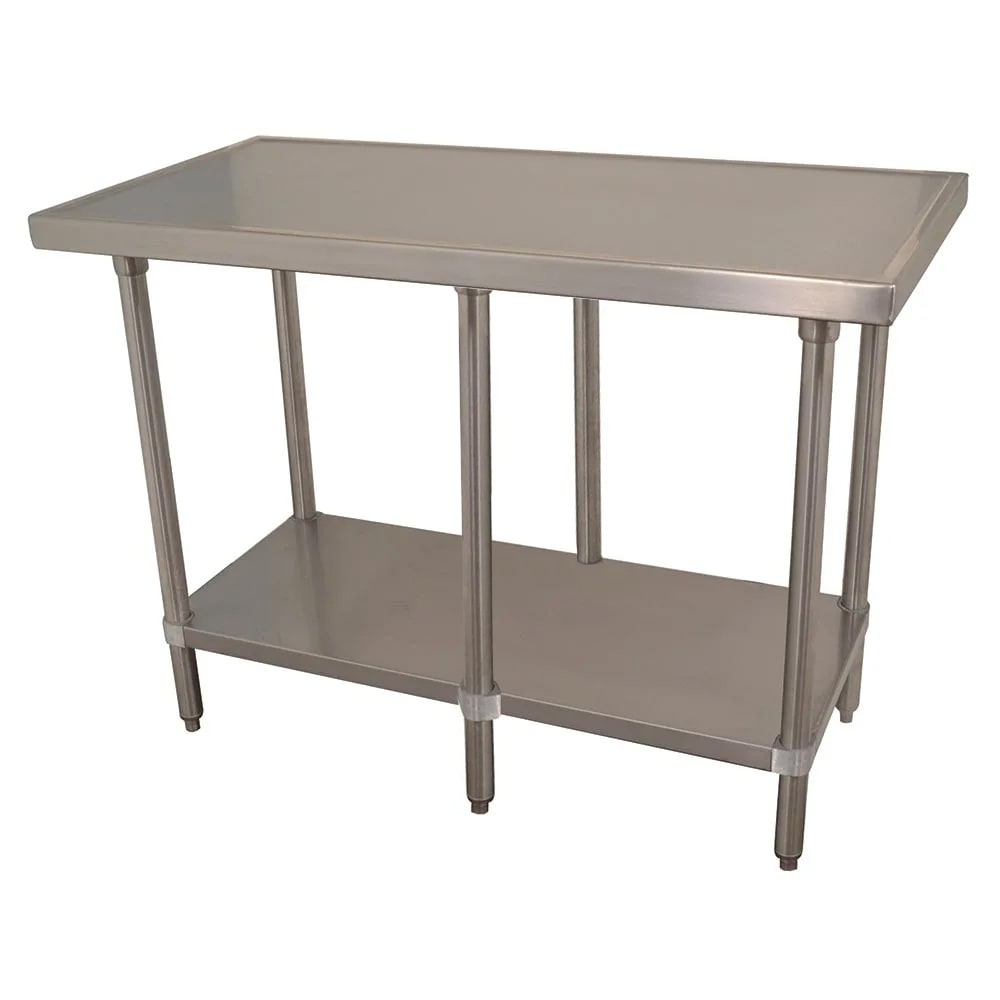 009-VSS488 96" 14 ga Work Table w/ Undershelf & 304 Series Stainless Marine Top