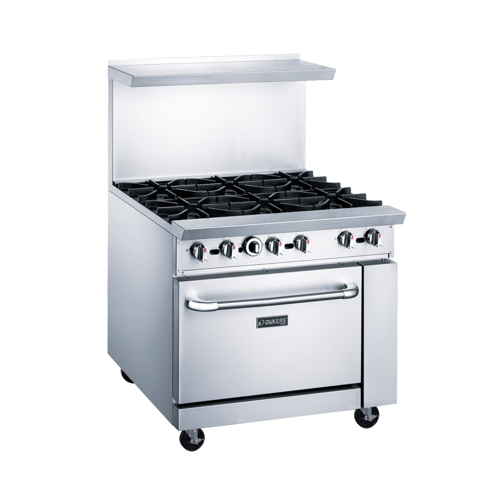 060-DCR366B 36" 6 Burners Gas Range - Standard Oven, Convertible