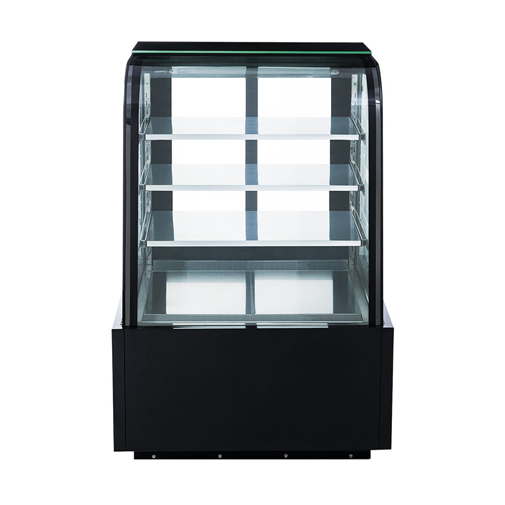 060-DDM48RCB 48" Full Service Bakery Case w/ Curved Glass - (4) Levels, 115v