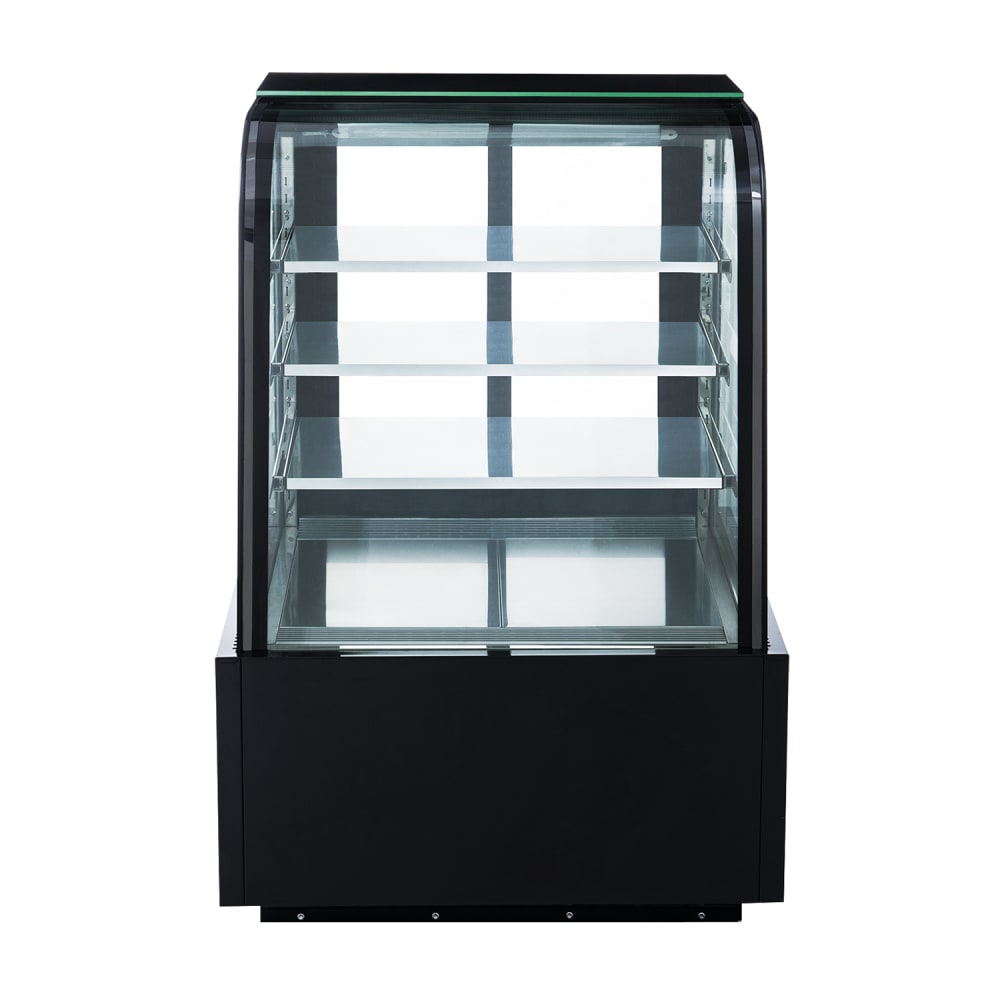 060-DDM60RCB 60" Full Service Bakery Case w/ Curved Glass - (4) Levels, 115v