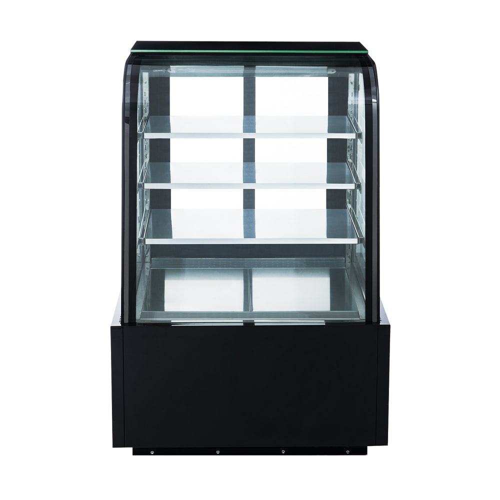 060-DDM36RCB 36" Full Service Bakery Case w/ Curved Glass - (4) Levels, 115v