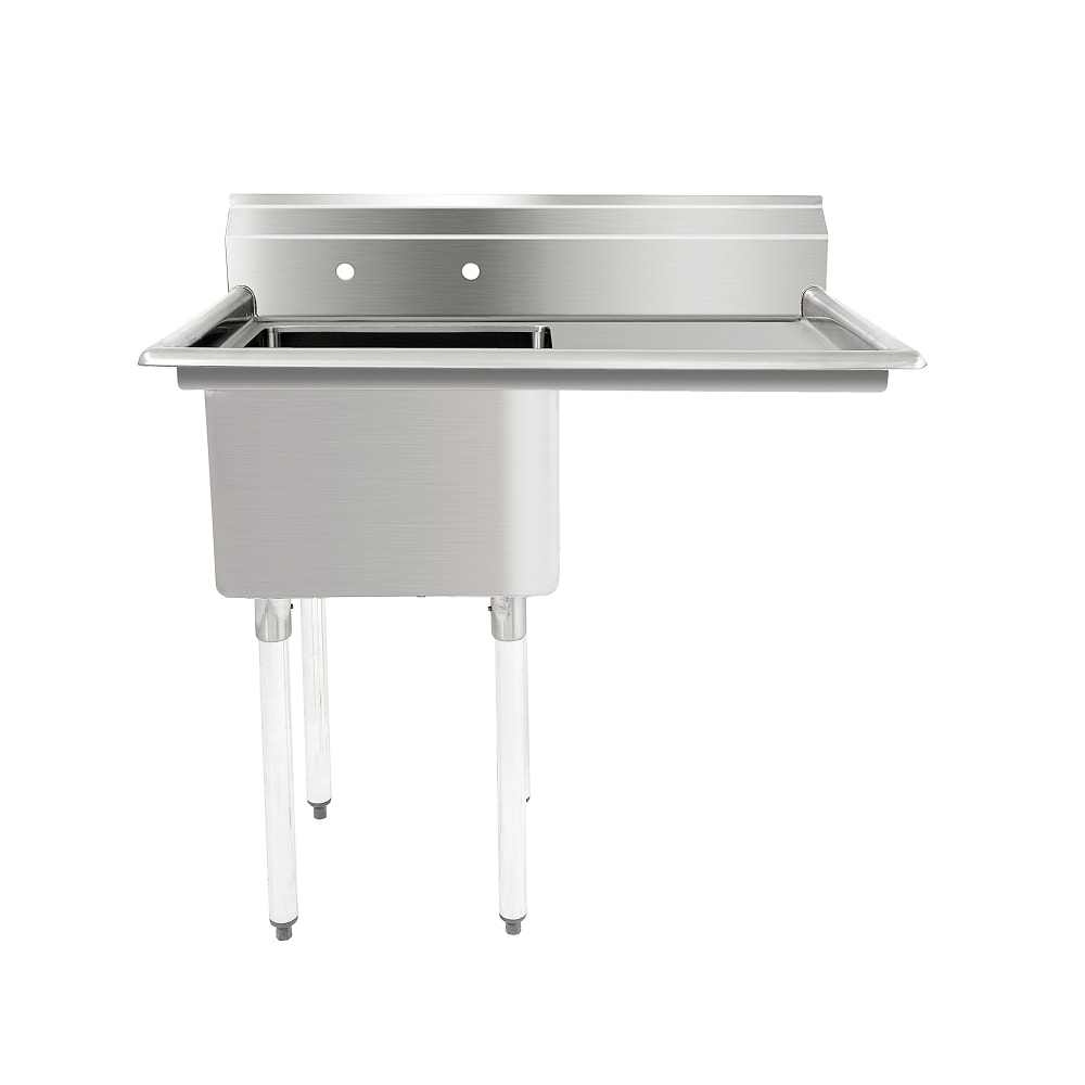 009-FE1181218RX 38 1/2" 1 Compartment Sink w/ 18"L x 18"W Bowl, 12" Deep