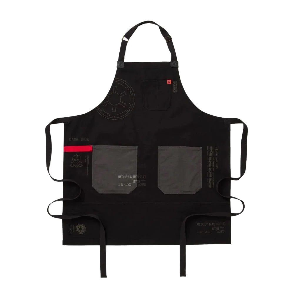 603-HB001801 Full Length Bib Apron w/ (2) Pockets - 33" x 30", Cotton, STAR WARS™ Darth...