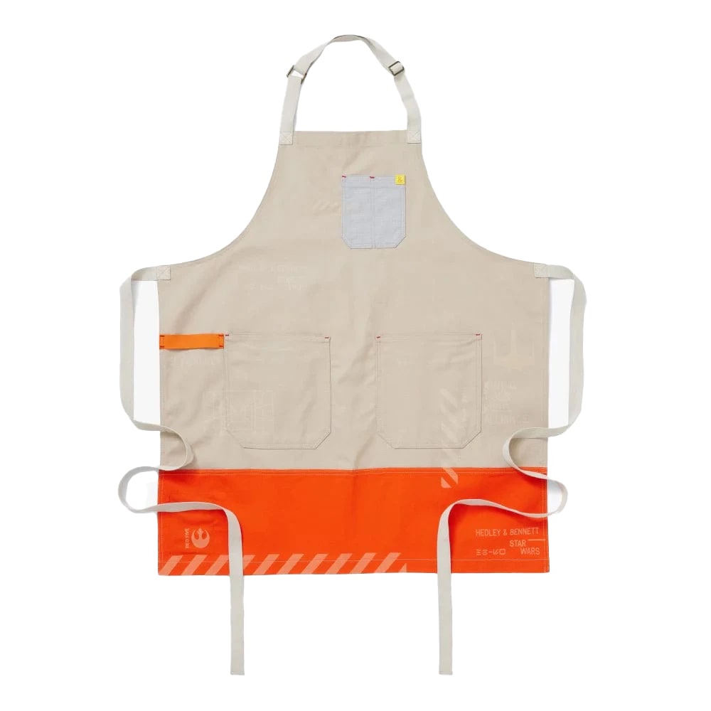 603-HB001802 Full Length Bib Apron w/ (2) Pockets - 33" x 30", Cotton, STAR WARS™ Luke...