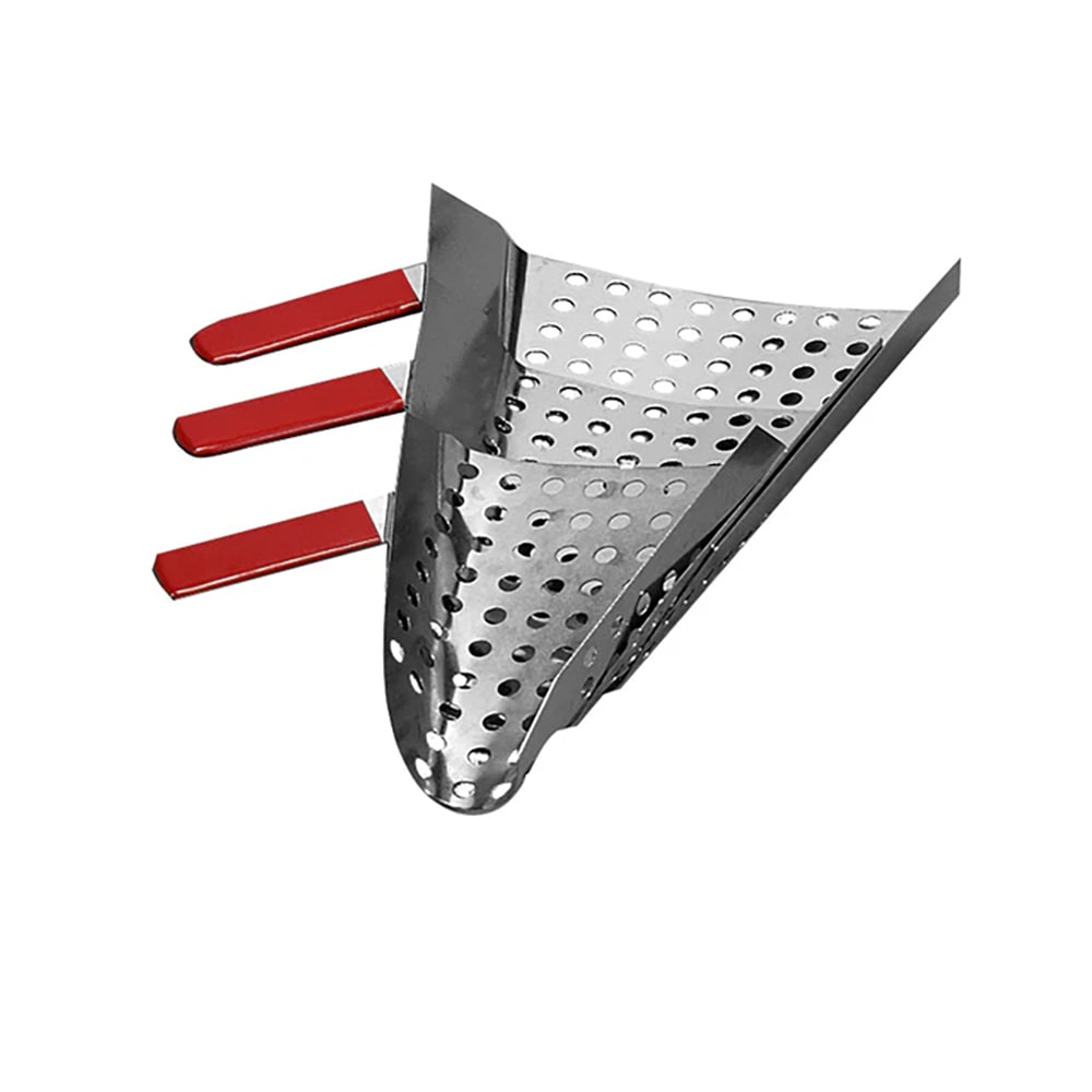 231-2109 Jumbo Left Handed Perforated Jet Scoop, Stainless Steel