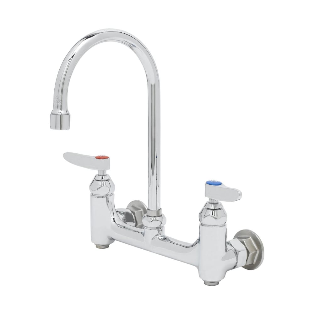 064-B0331BST Splash Mount Faucet - 5 3/4" Swivel Gooseneck Spout, 8" Centers