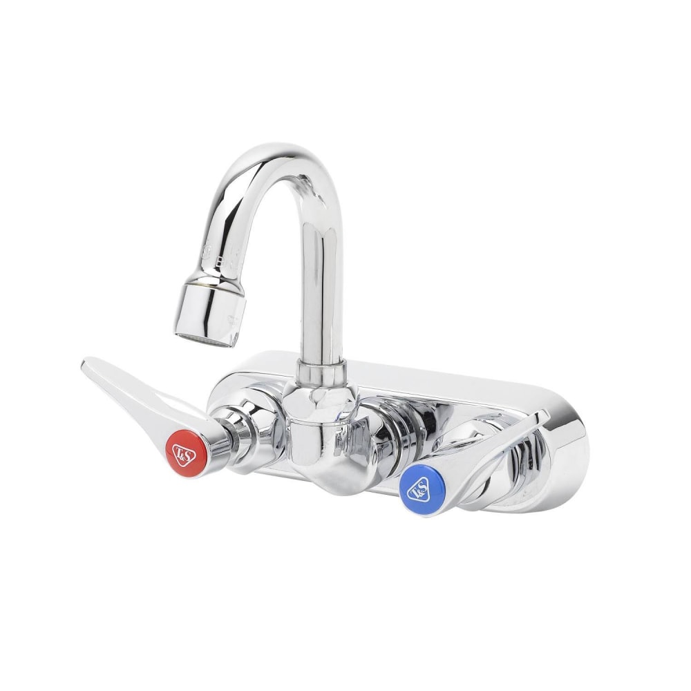 064-B114601 Splash Mount Faucet - 2 15/16" Swivel Gooseneck Spout, 4" Centers