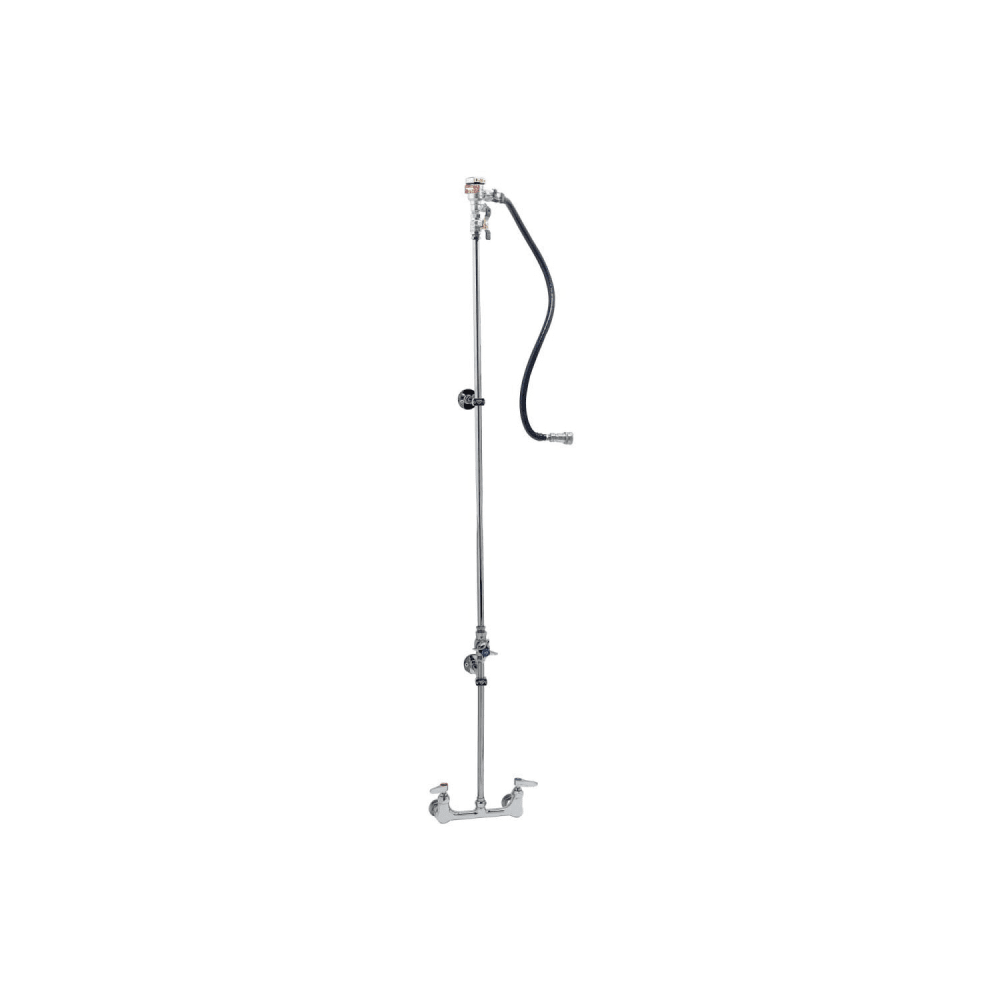 064-B1433LR Hose Reel Supply System w/ 8" Wall Mount Mixing Faucet - 1/2" NPT