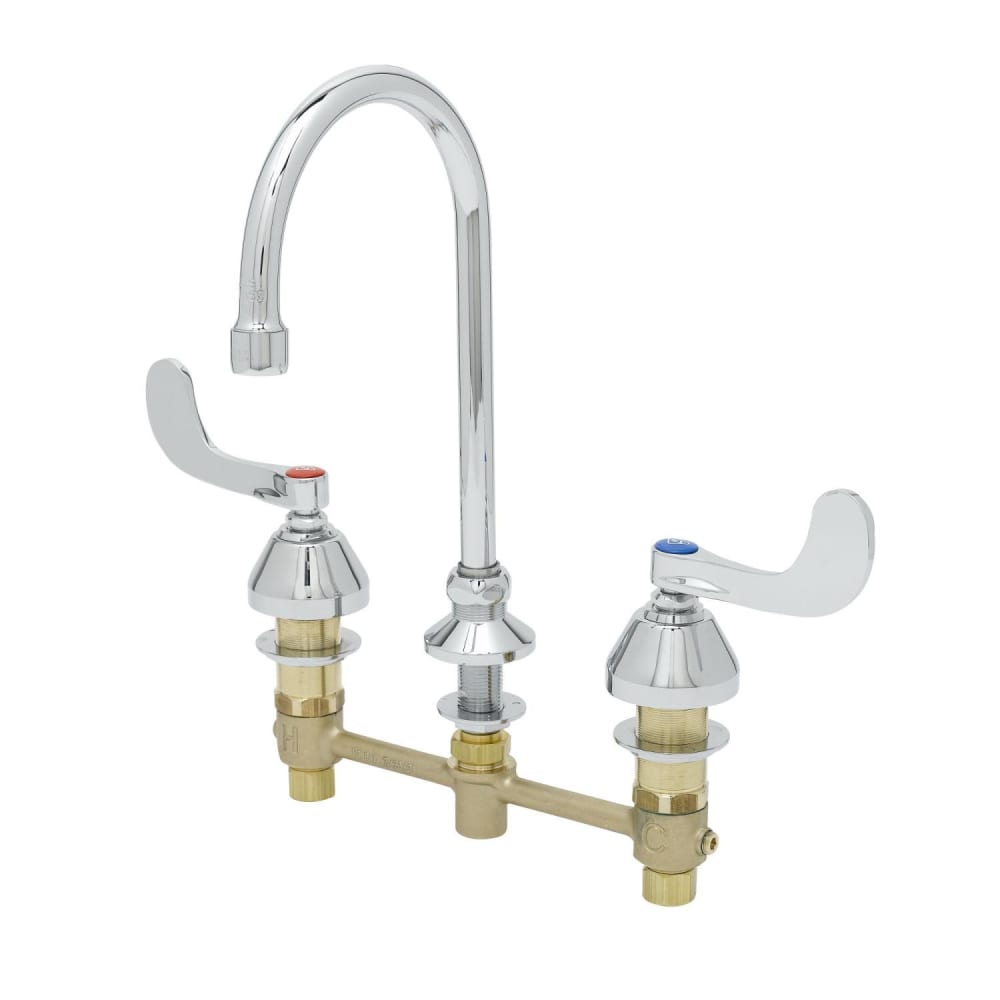064-B286605LF15 EasyInstall Deck Mount Medical Mixing Faucet w/ 6" Swivel/Rigid Gooseneck
