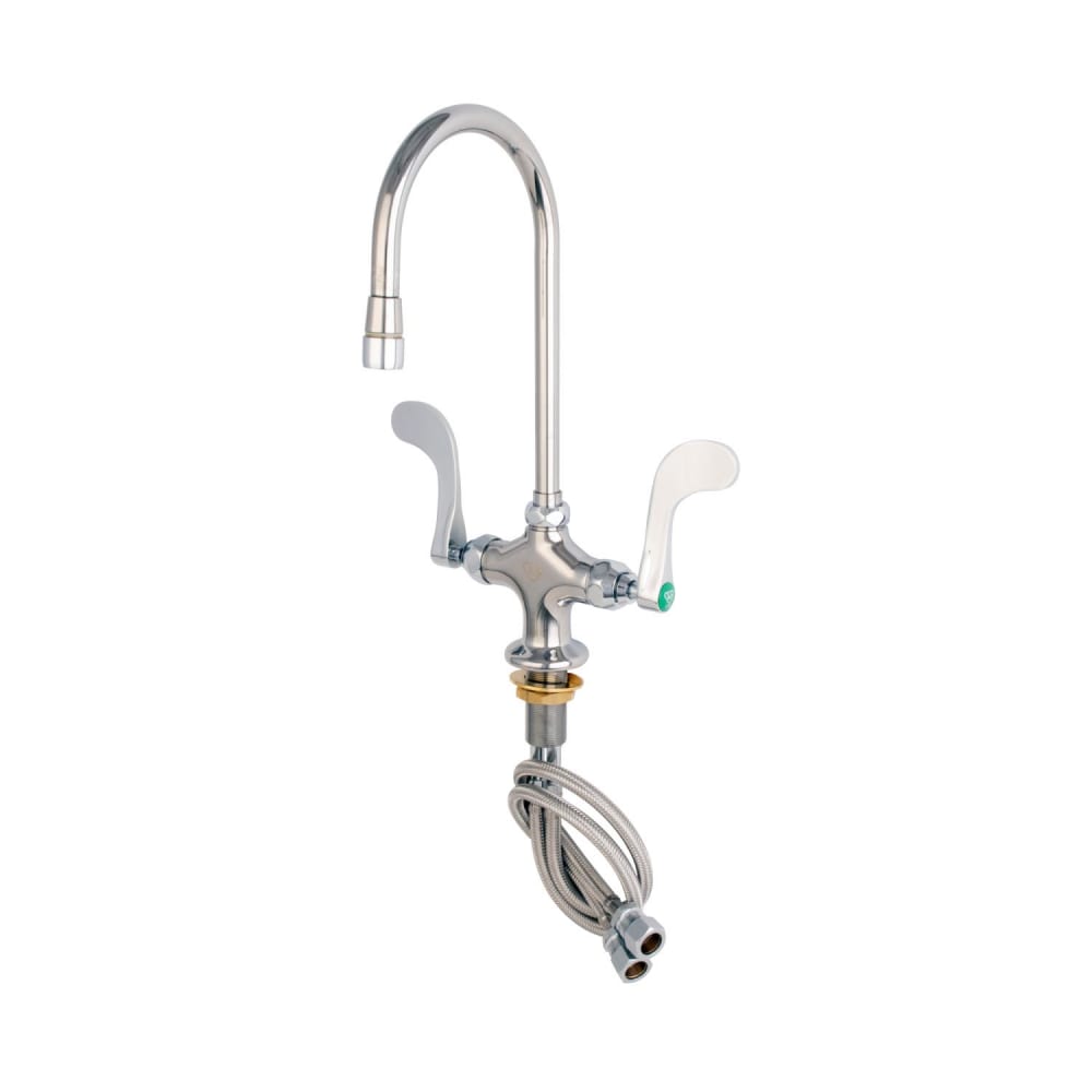 064-BL570405 Lab Mixing Faucet w/ Swivel Gooseneck, Aerator, 4" Handles