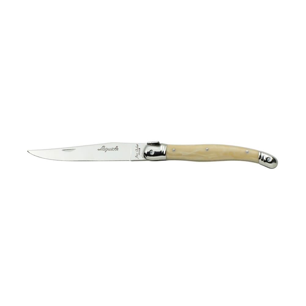 706-5394S079 9" Laguiole Horn Sharpened Steak Knife w/ Plastic Handle, Stainless