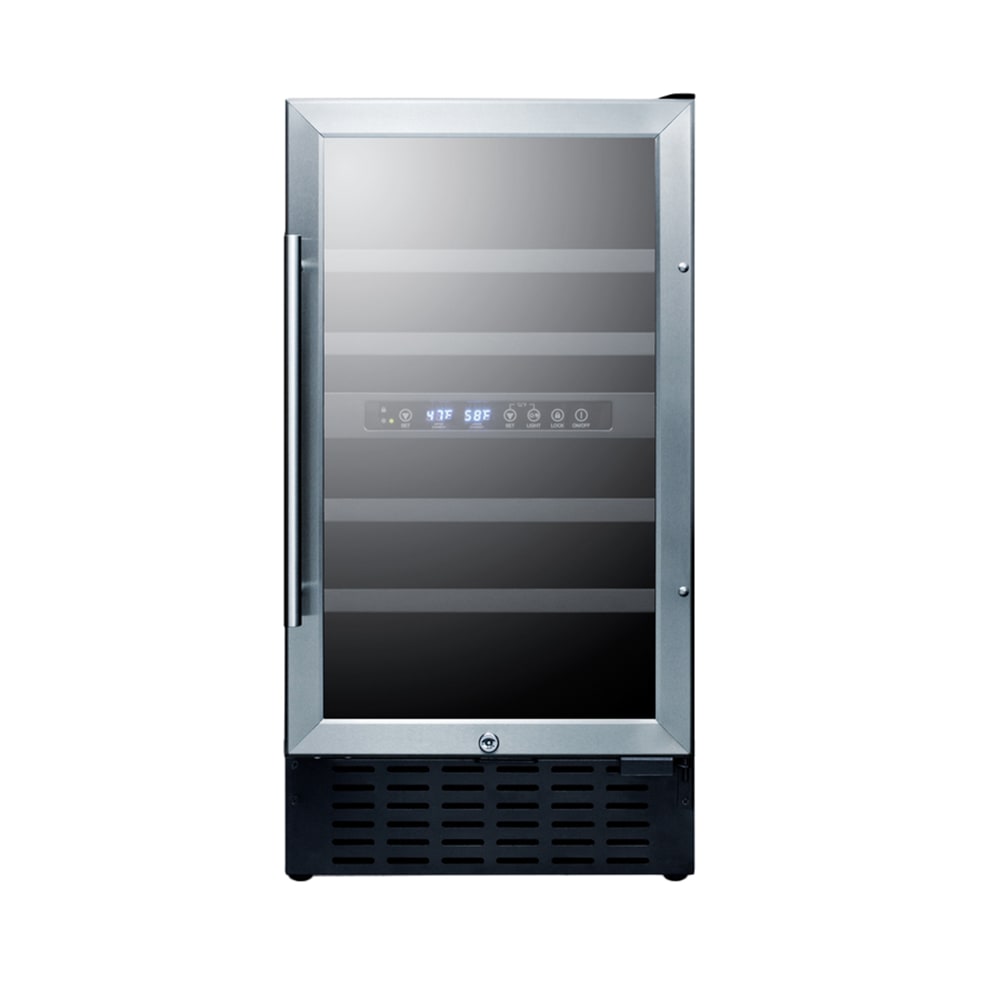 162-SWC182Z 17 3/4" One Section Wine Cooler w/ (2) Zones - 28 Bottle Capacity, 115v