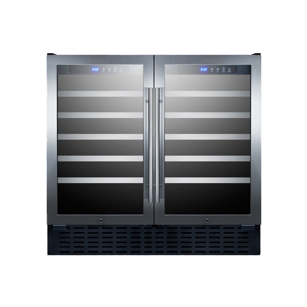 162-SWC3668ADA 35 3/8" Two Section Wine Cooler w/ (2) Zones - 68 Bottle Capacity, 115v