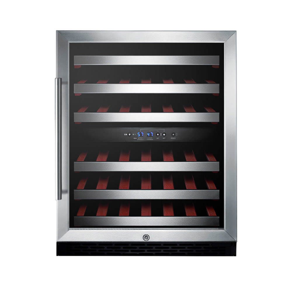 162-SWC530BLBISTADA 23 5/8" One Section Wine Cooler w/ (2) Zones - 36 Bottle Capacity, 115v