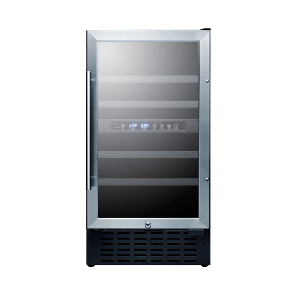 162-SWC182ZCSS 17 3/4" One Section Wine Cooler w/ (2) Zones - 28 Bottle Capacity, 115v