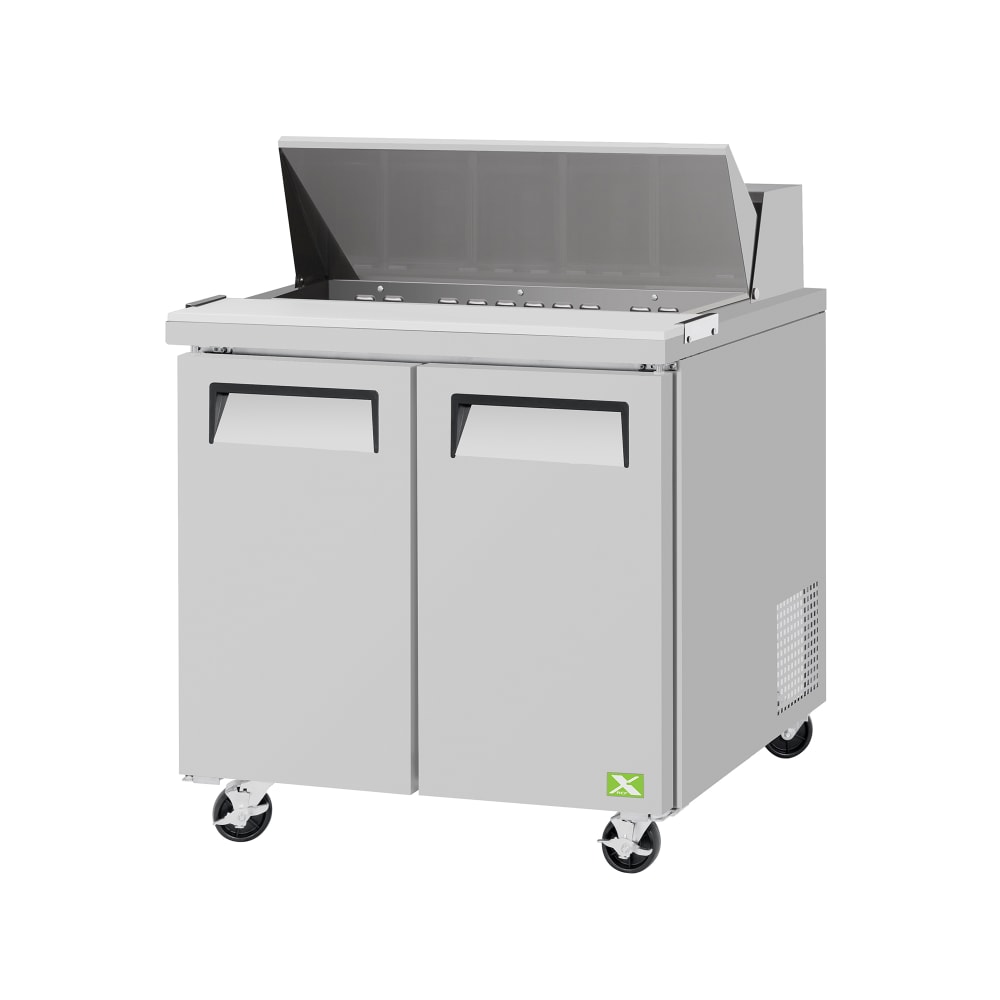 083-XST36N6 36 3/8" X-Line Sandwich/Salad Prep Table w/ Refrigerated Base, 115v