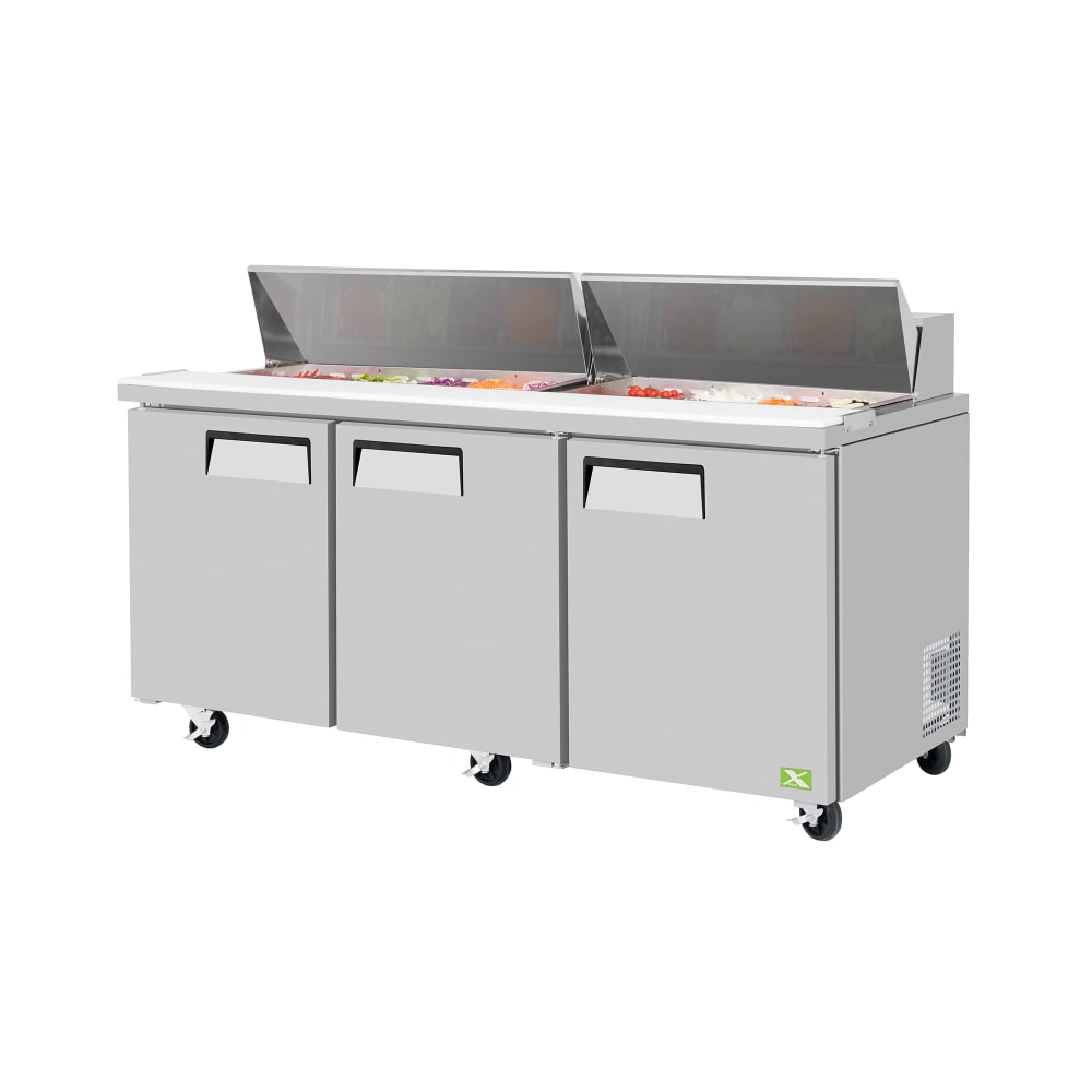 083-XST72N 72 3/4" X-Line Sandwich/Salad Prep Table w/ Refrigerated Base, 115v