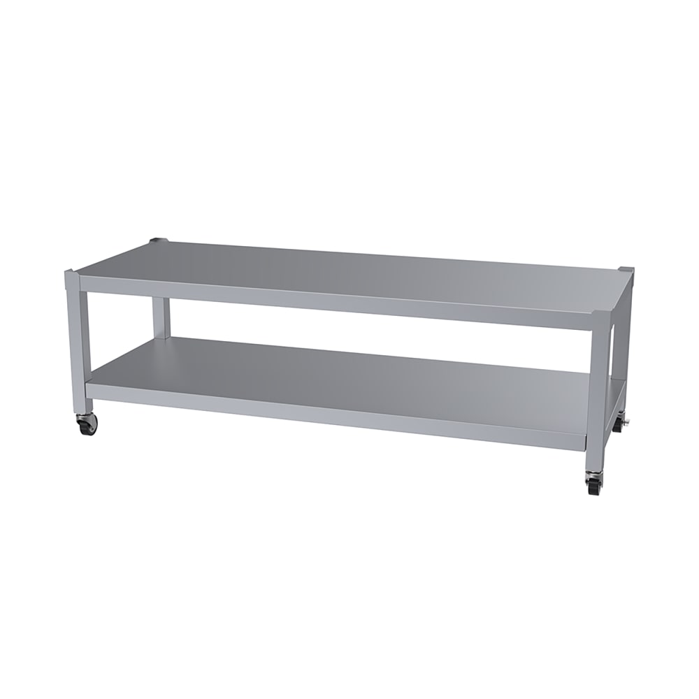 451-A4528802 72" Equipment Stand, Base w/ Shelf, Swivel Casters, Stainless