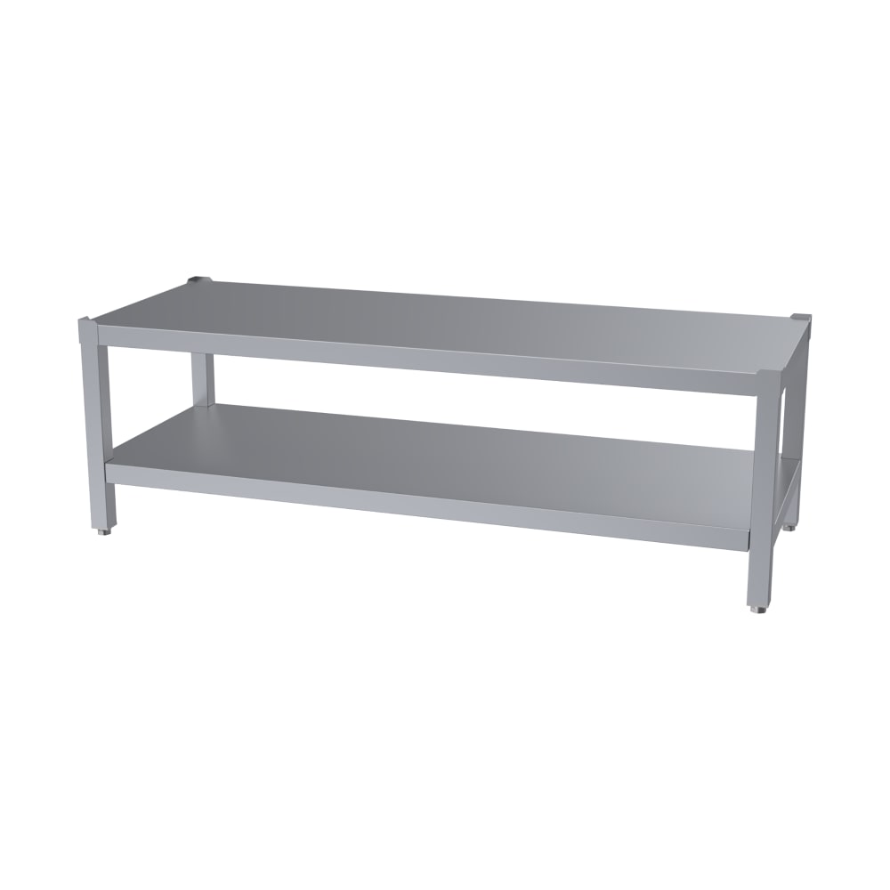 451-A4528803 Open Base 72" Equipment Stand, Adjustable Feet, Stainless