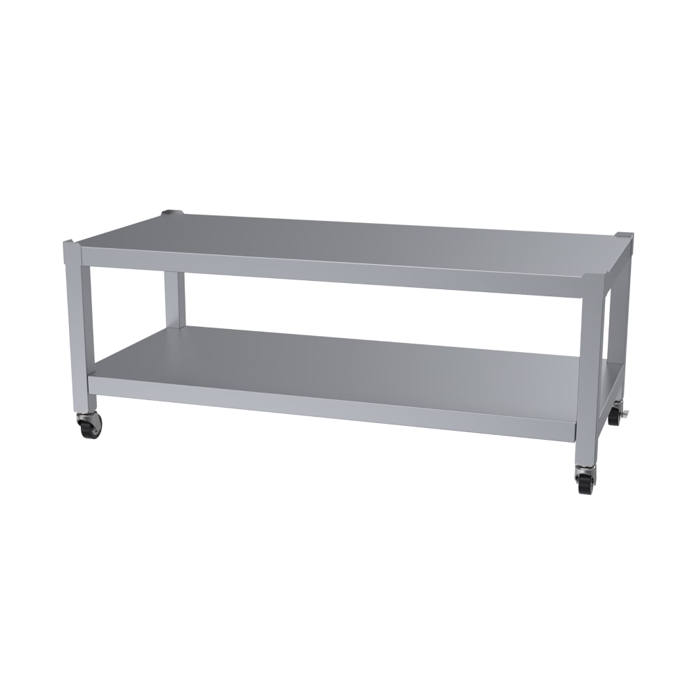 451-A4528800 60" Equipment Stand, Base w/ Shelf, Swivel Casters, Stainless